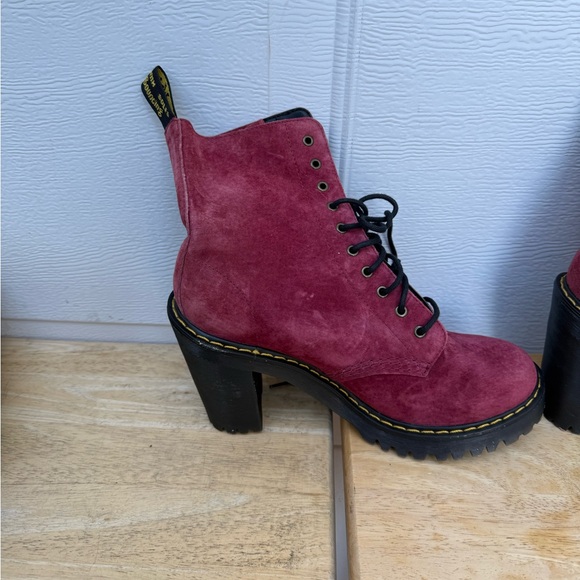 Dr Martens Kendra Boots Wine Red Sz 7 - Picture 2 of 15